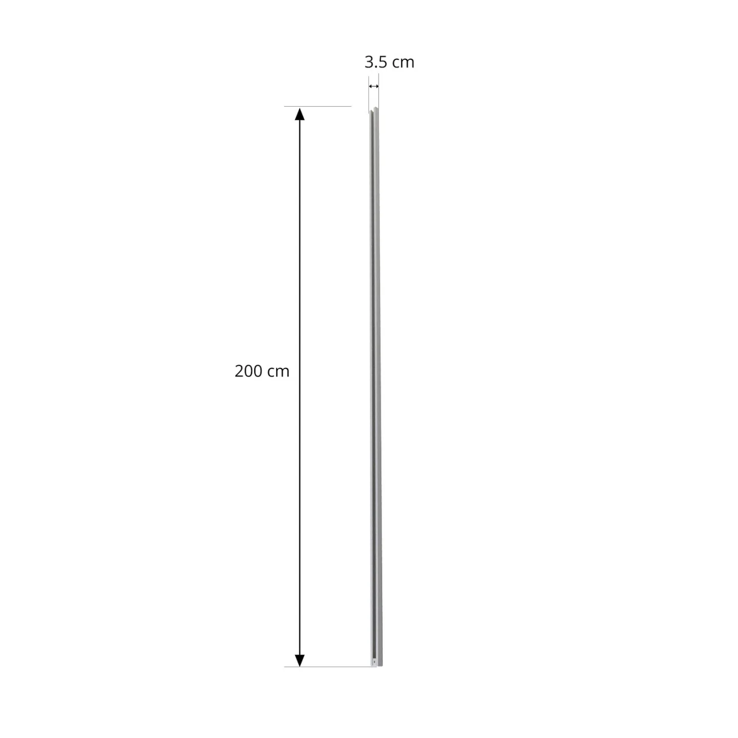 Linaro strømskinne 2 m hvid, 1-faset system – Lindby - Entré - Moderne - Aluminium - Plafond