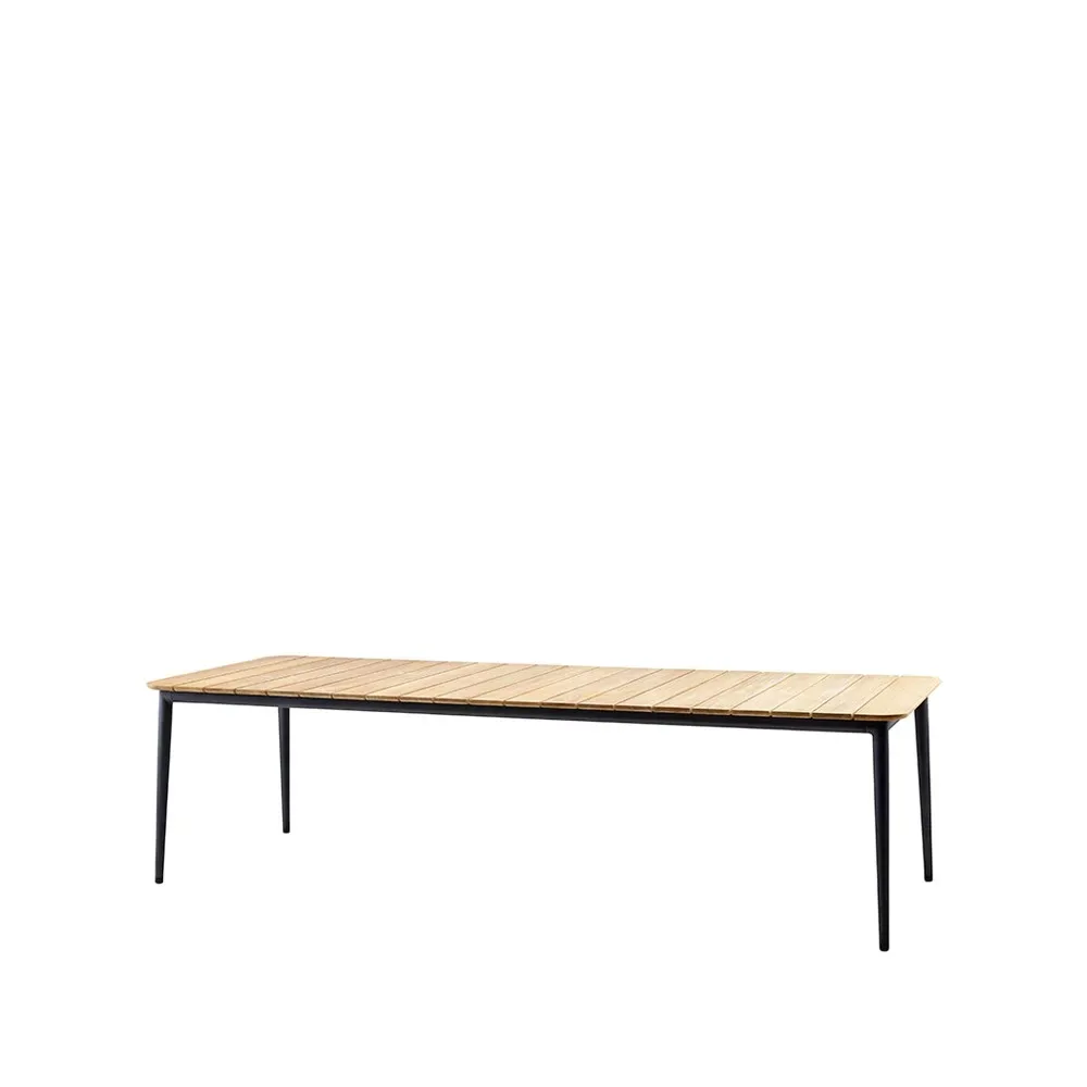 Cane-line Core Esstisch Teak 274x100x74 cm Lava grey stativ