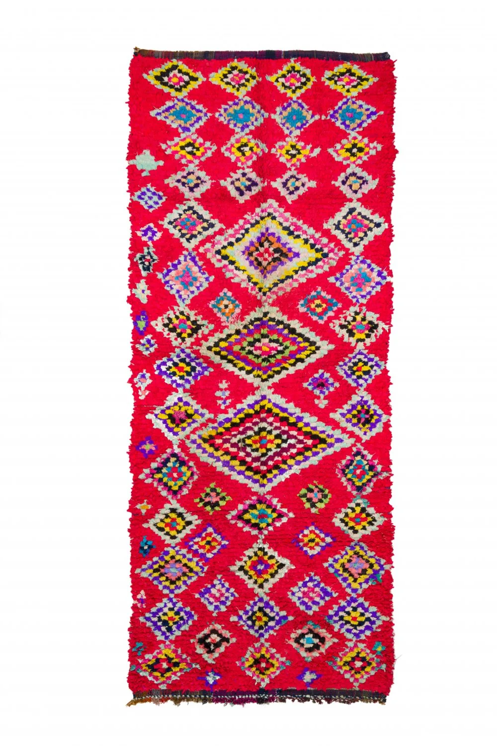 Marokkansk Boucherouite-teppe 320 x 130 cm (Størrelse: 320 x 130 cm)