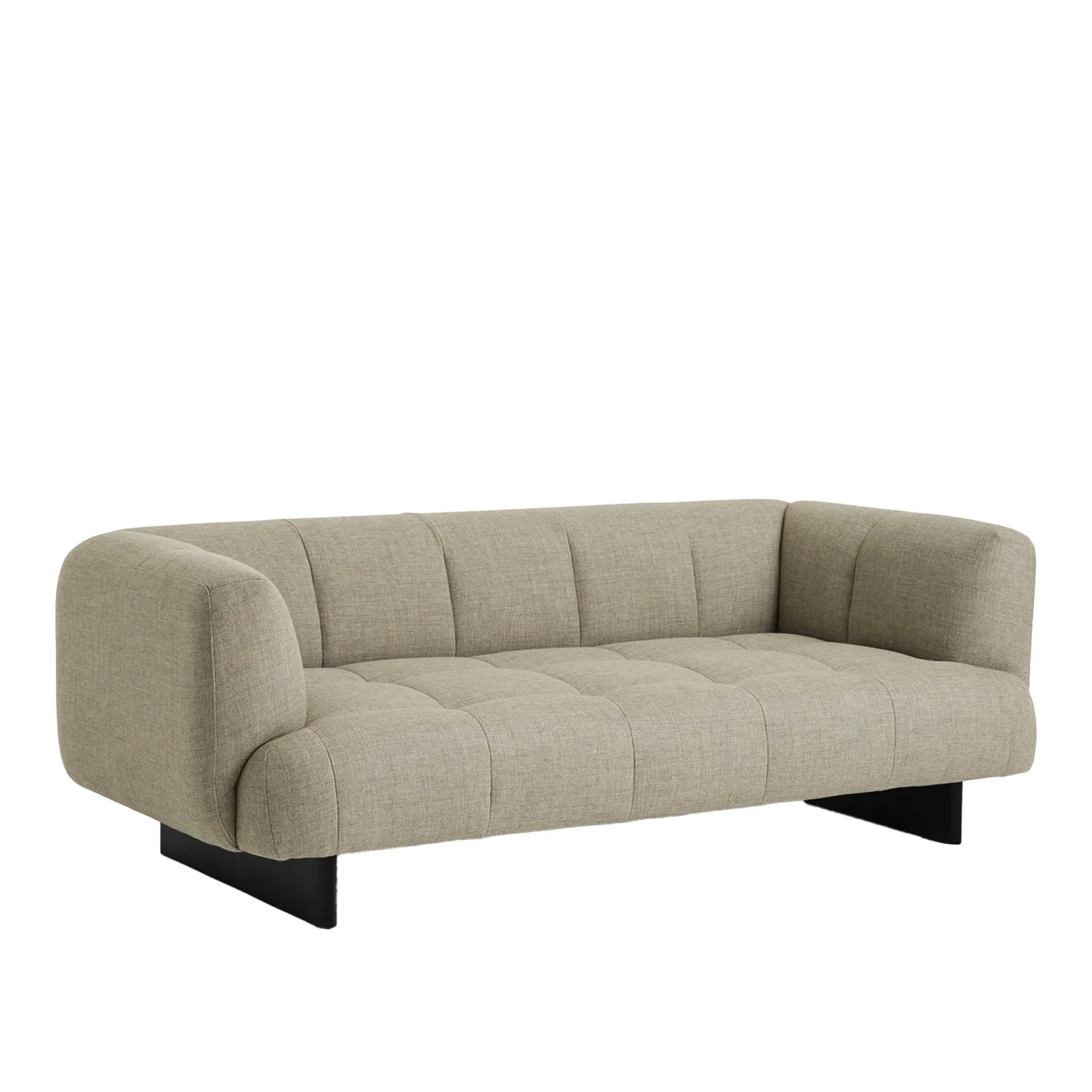 HAY - Quilton Lift 2 Seater Black Water-Based Lacquered Oak Base Full Upholstery Tadao - Soffor - Doshi Levien - Trä