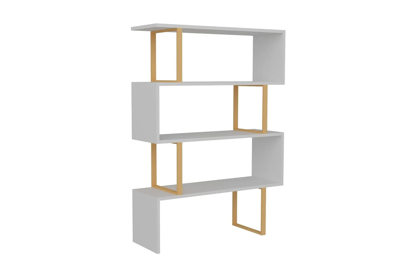 Hejde Bokhylla 92 cm - Gul/Vit