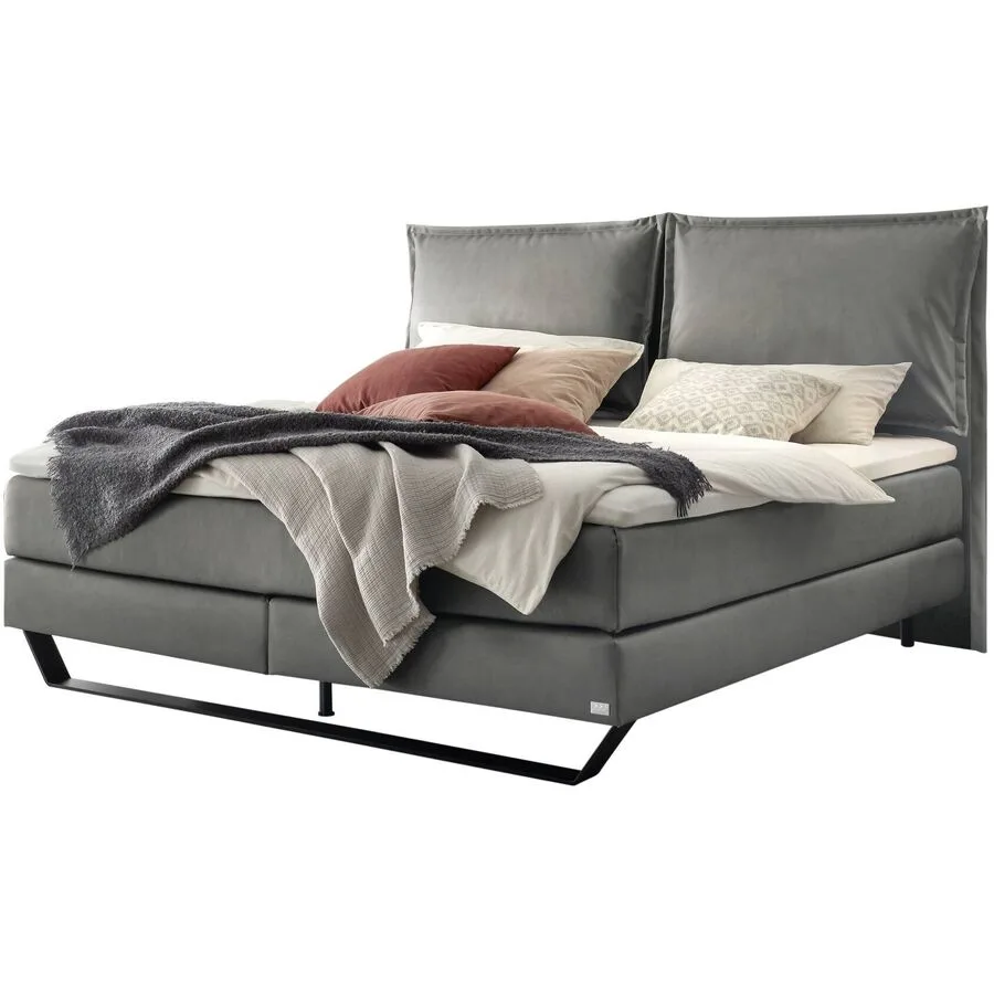 Hasena Boxspringbett Celina Stahl Stoff 140 x 200 cm