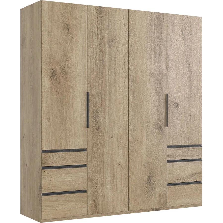Kleiderschrank Sanko Plankeneiche Holzwerkstoff B 200 cm