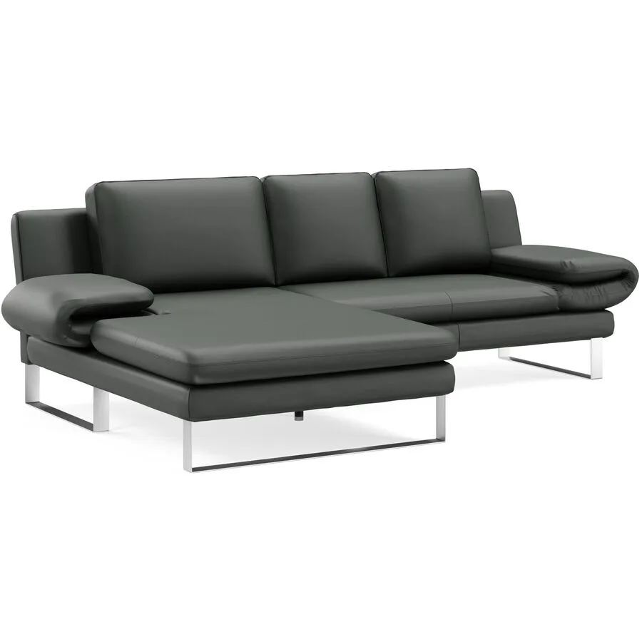 Ecksofa Jarek Grün Leder 321 cm 168 cm - Möbel Konfigurator: Traummöbel individuell zusammenstellen