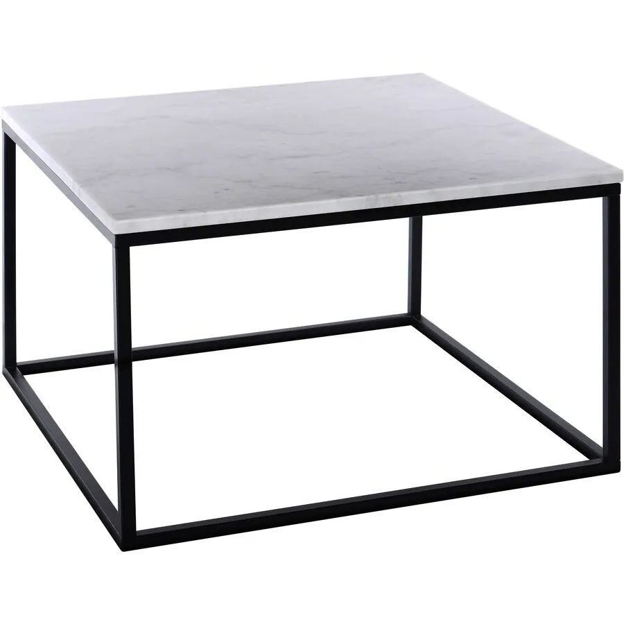 Salontisch Thats It weiss/schwarz Marmor, Metall B 75 T 75 cm