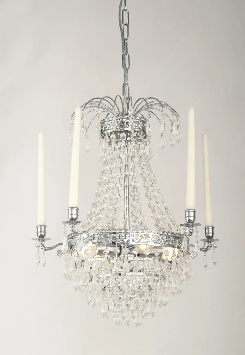 Norrsken Design - Empire Classic Ø50 - Kristallkrona - Krom