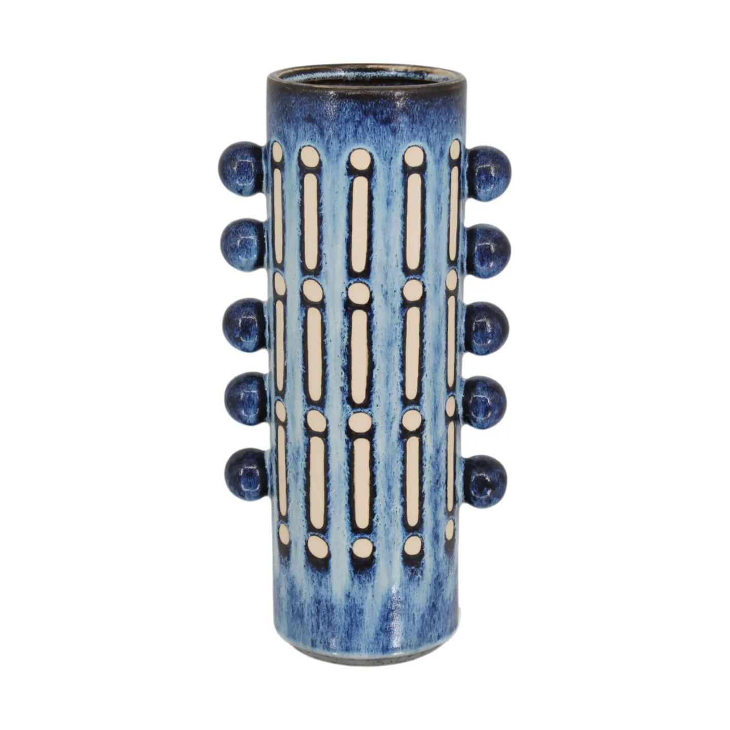 Decofinder Vase Keramik, Blau | Schubiger Möbel