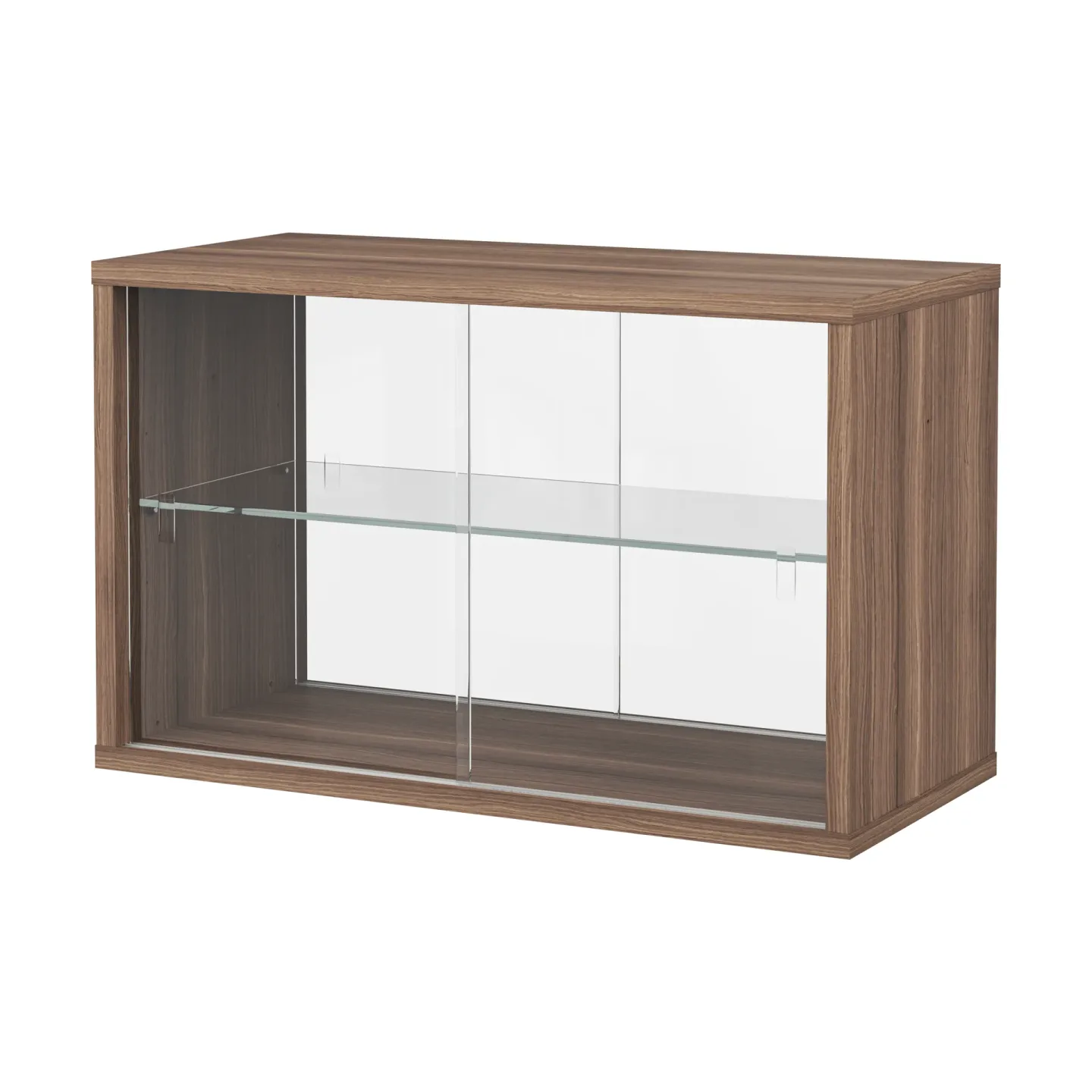 Pira Pira Vitrinenschrank Walnuss-Klarglas, 70x31 cm, 4-türig