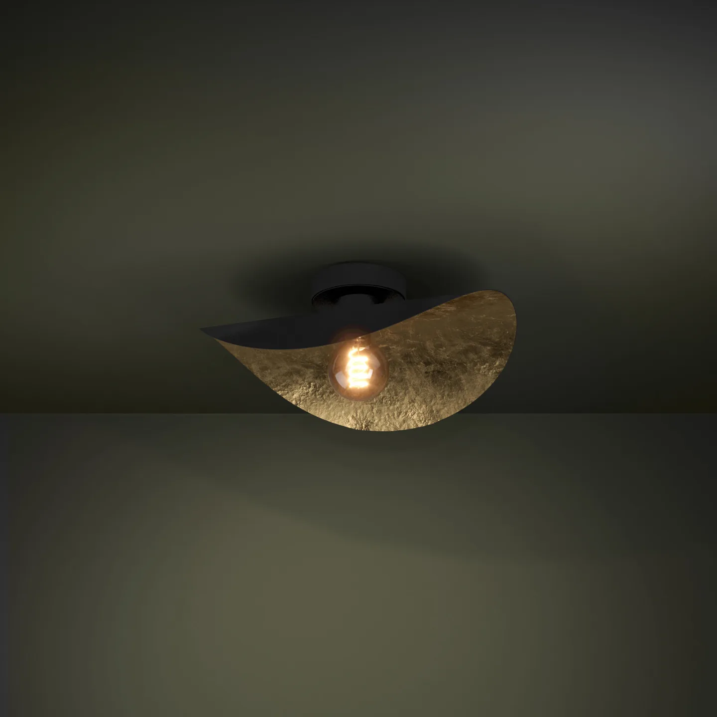 Saceda Deckenlampe, schwarz/gold - EGLO Stars Of Light - Wohnzimmer - Modern - Metall - Einflammig