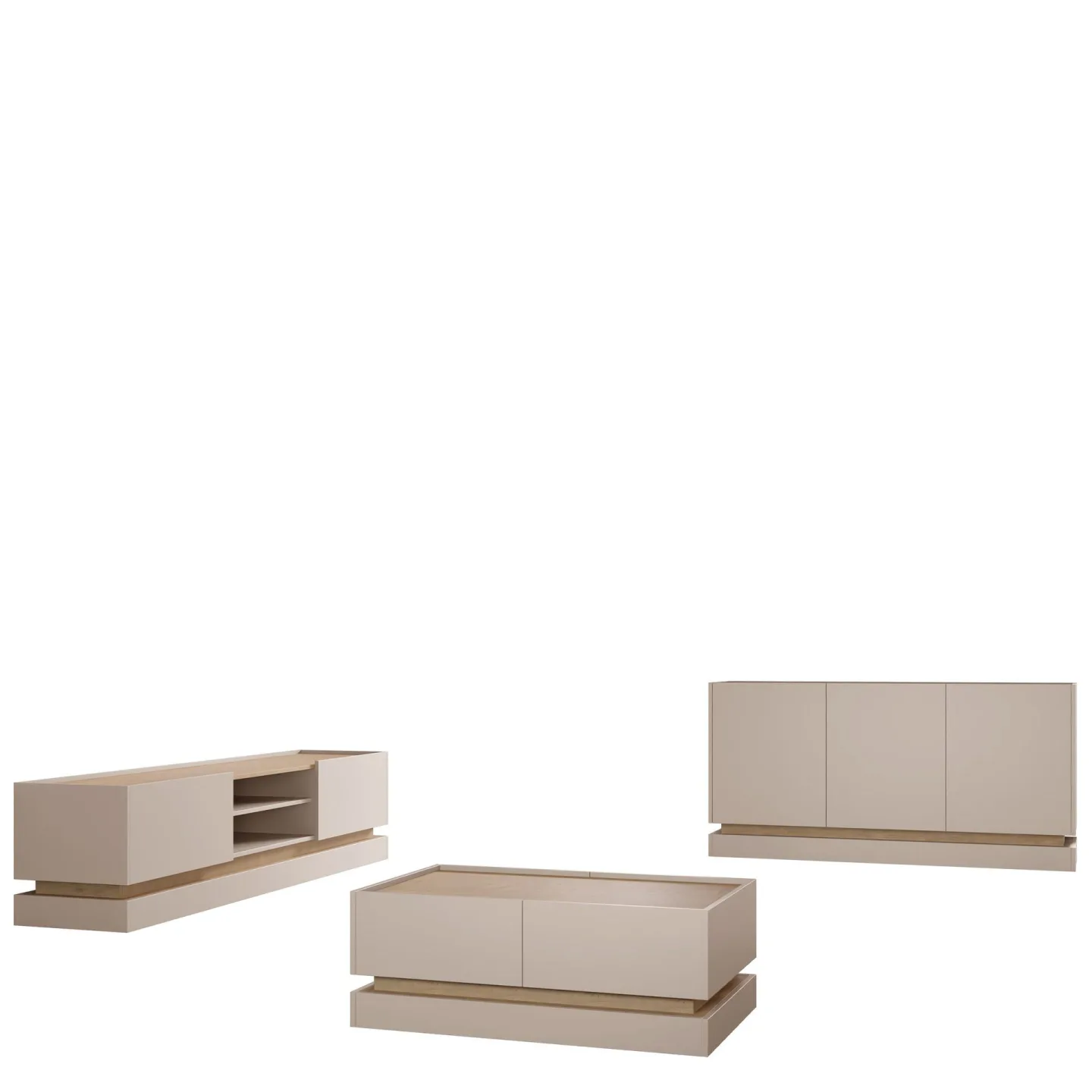 Zelric Möbelset För Vardagsrum - Beige