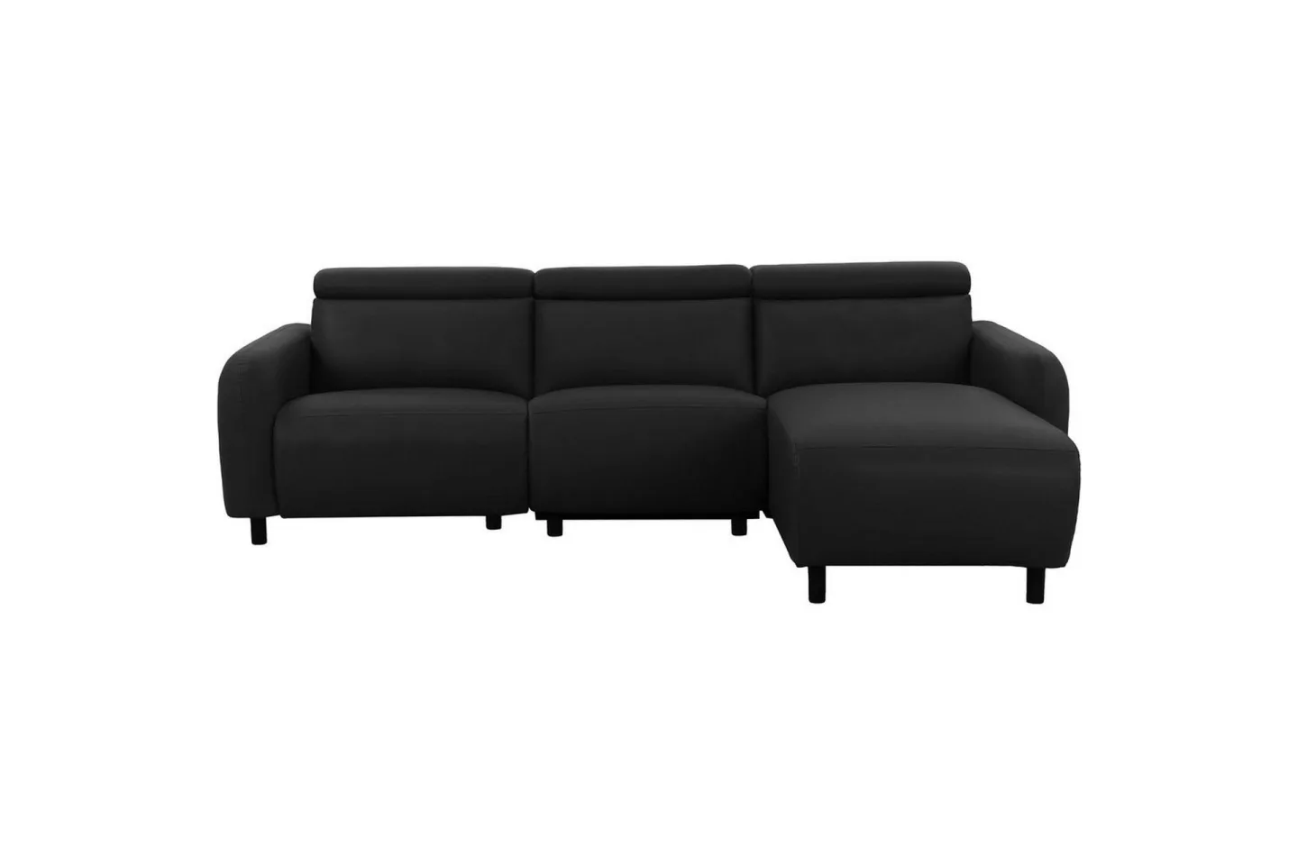 Reclinersoffa med hörn Loft24 Skaane Reclinersoffa 3-sits Black Right-faced Artificial leather -