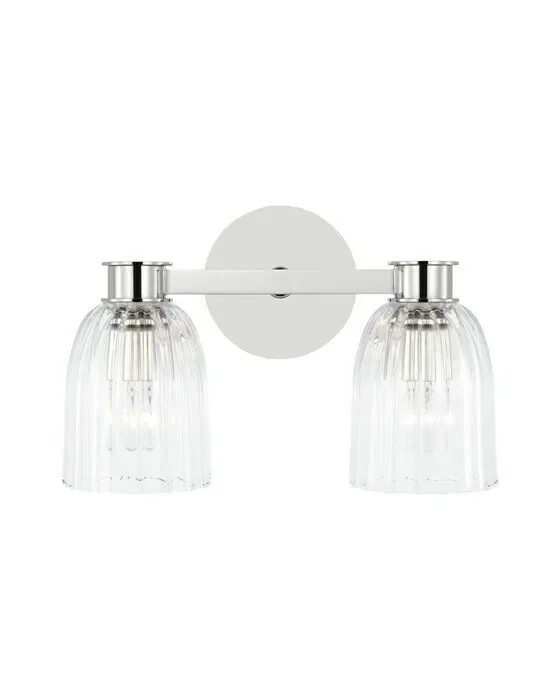 Asalea Double Sconce Polished Nickel