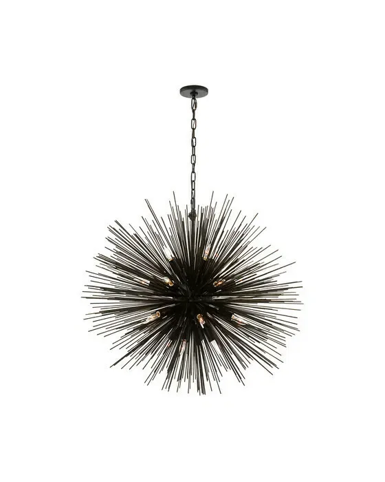 Strada Large Round Pendant Black