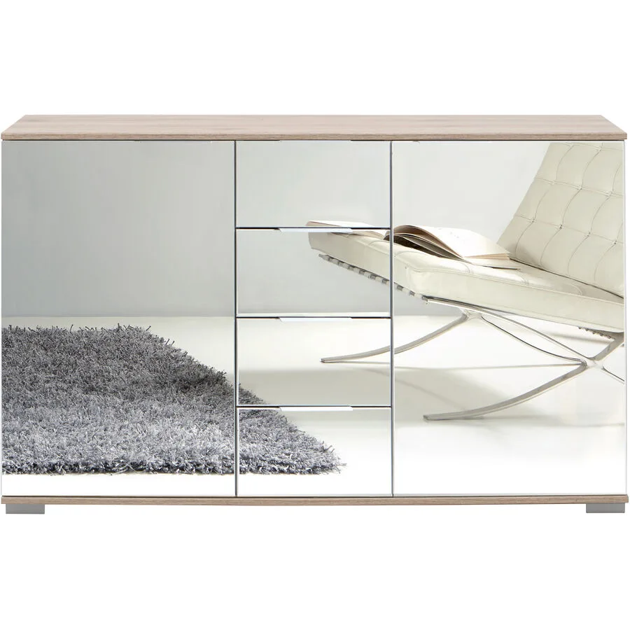 Kommode Peyton C Spiegelglas Holzwerkstoff B 130 H 83 cm