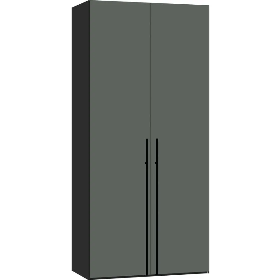 Kleiderschrank Arena Drehtüren dunkelgrün Holzwerkstoff B 101.9 cm - Schweizer Möbelhersteller