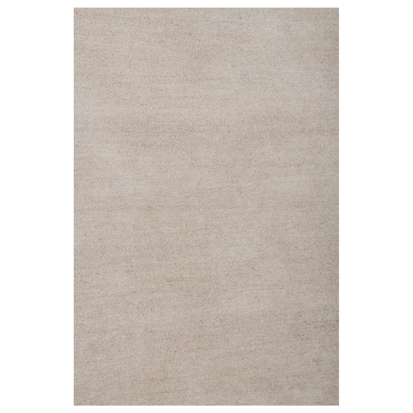 Länna - Solid Wool Rug Soft Beige 300 x 400 cm - Ullmattor - Beige - Bomull/Ull