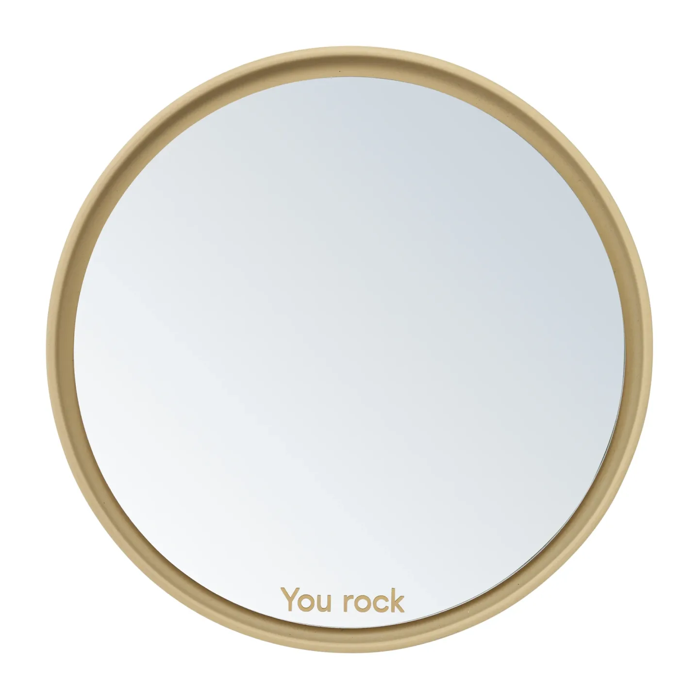 Design Letters Mirror Mirror Tischspiegel Ø21cm Beige