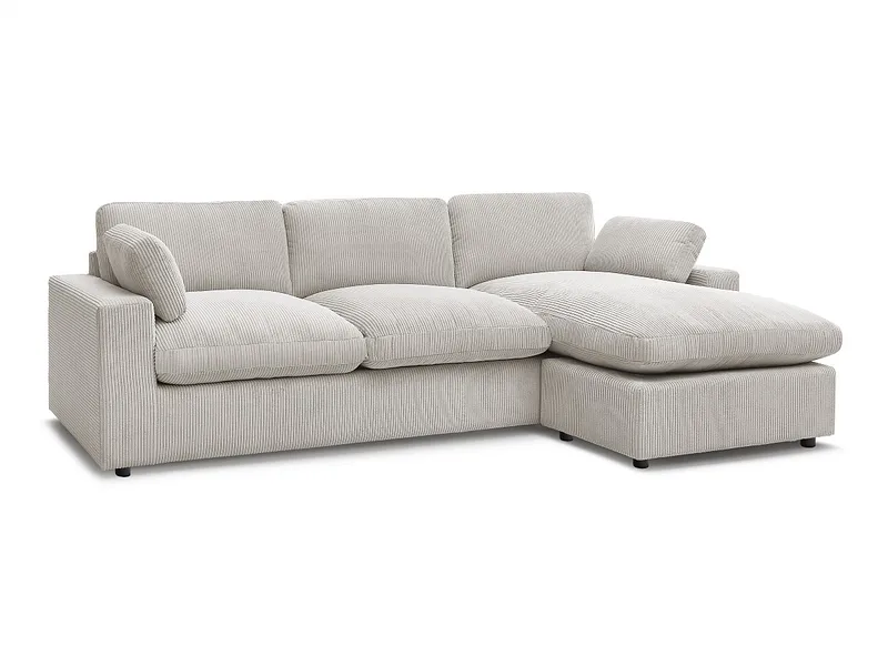 Ecksofa BOBOCHIC BELAIR Cord-Stoff beige