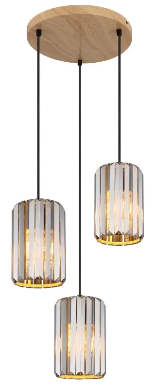 Globo Lighting - Run Ø35 - Taklampa - Rökfärgad