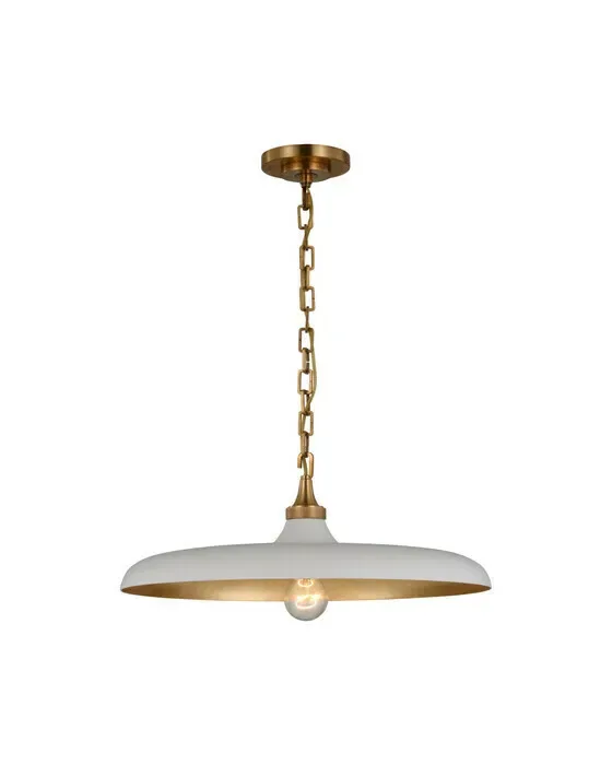 Piatto Pendant Antique Brass/White M