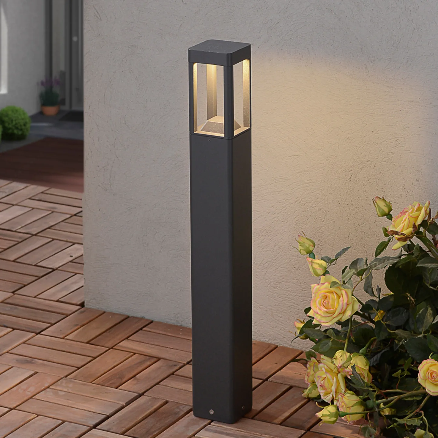 Bernd Außen Gartenleuchte Graphite - Lucande - Terrasse - Modern - Metall - Einflammig