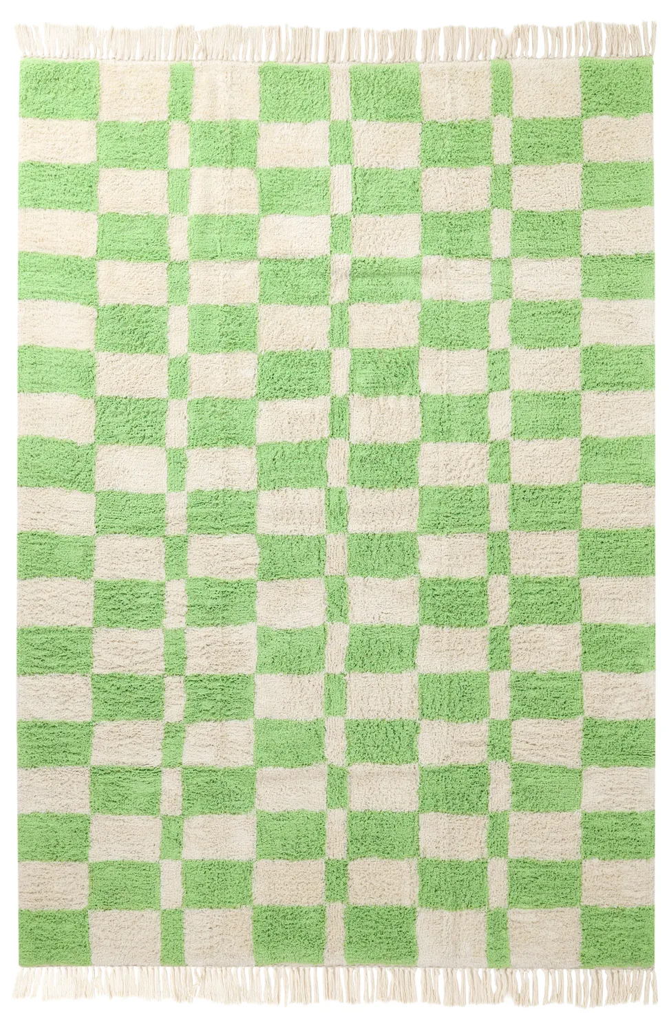 Ryetepper - Maranello Natural Cotton Shaggy (grønn) (Størrelse: 160 x 230 cm)