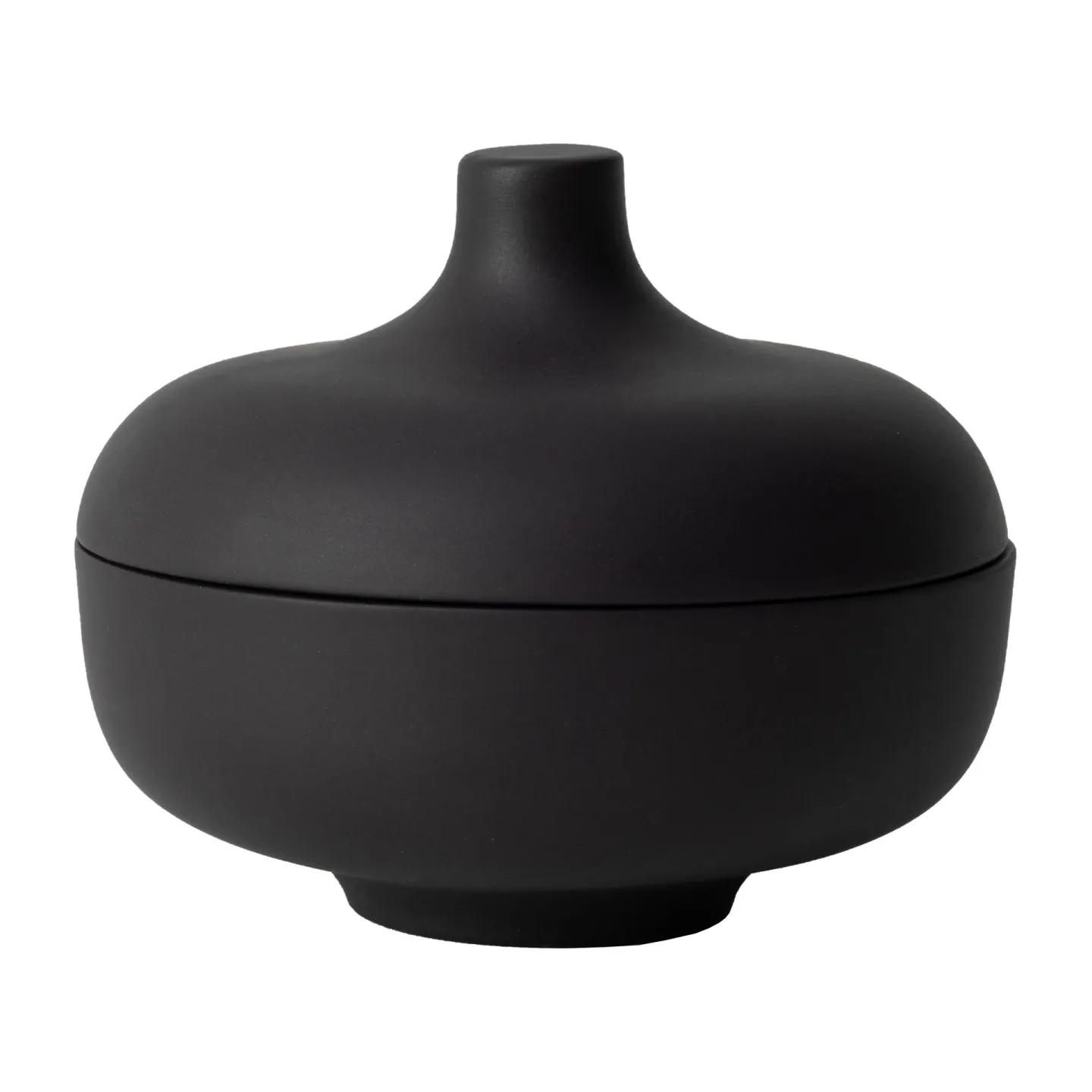 Design House Stockholm Sand Schale mit Deckel M Ø12cm Black clay