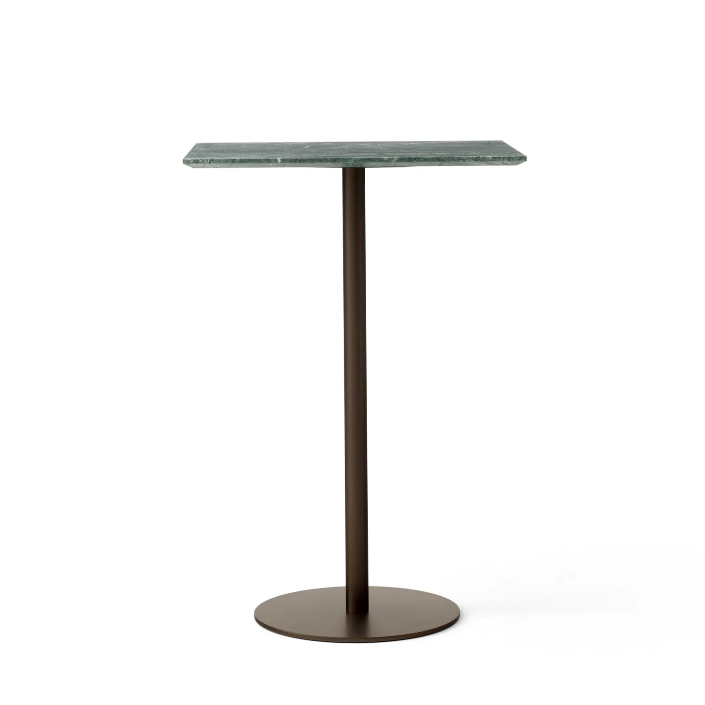 &Tradition - In Between Bar Table SK21 L60 W70 H102 cm Bronzed center base Marble Verde Guatemala - Barbord - Sami Kallio - Grön - Metall/Sten