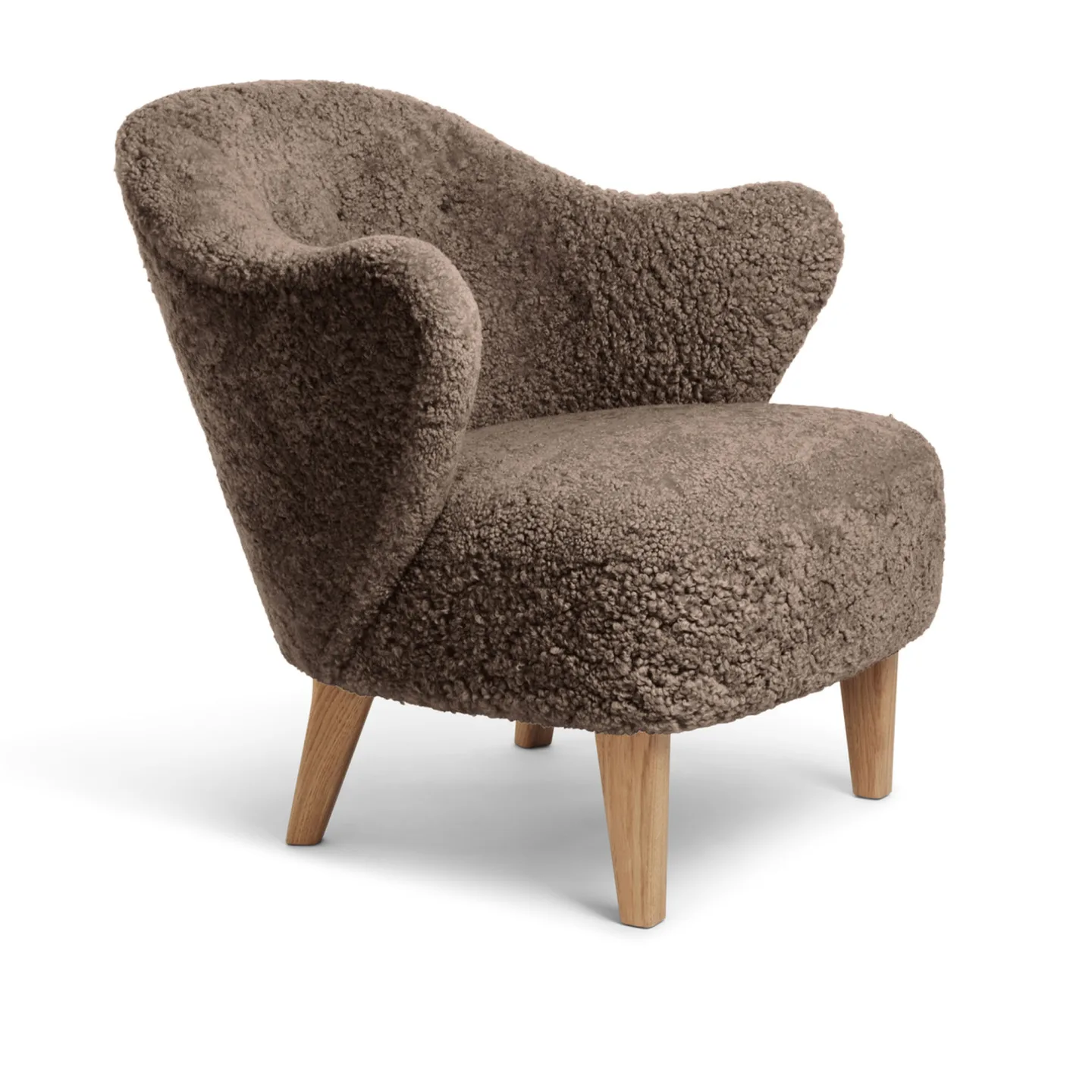 Audo Copenhagen - Ingeborg, Lounge Chair, Natural Oak Legs - Fåtöljer - Flemming Lassen - Brun - Metall/Trä/Skum