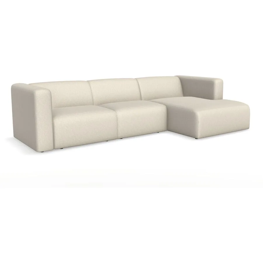 Ecksofa Melon Rechts Stoff OSAKA - 9 cappuccino B 111 T 154 cm - Möbel Konfigurator: Traummöbel individuell zusammenstellen