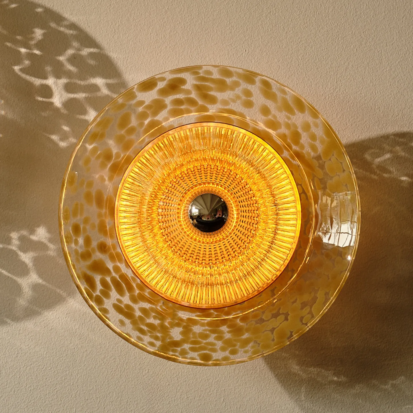 Disco Rama Wandleuchte, amber, Glas, E27 - Design By Us - Wohnzimmer - Einflammig