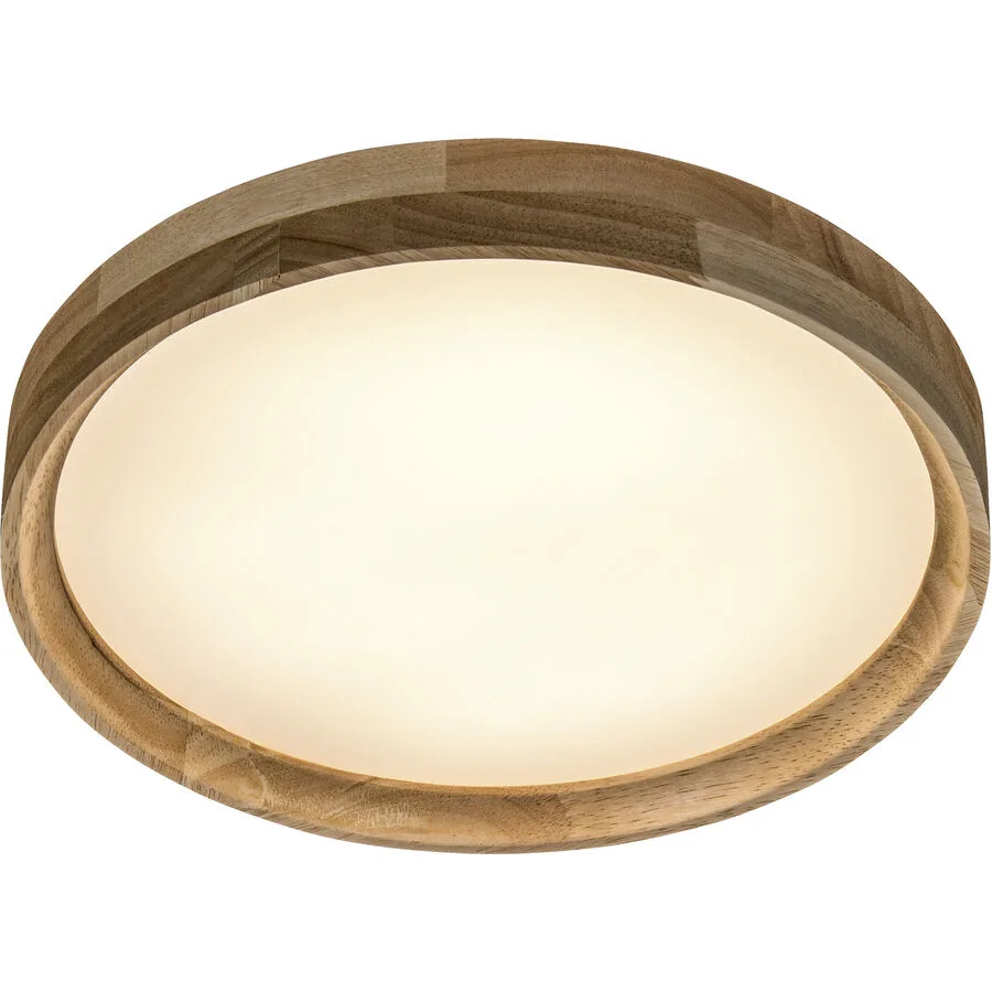 Deckenlampe Beatriz Braun Holz/Kunststoff 29 cm 8 cm - Farbe: Natur - LED - Lichtfarbe: Warmweiss - LED Energiesparlampen