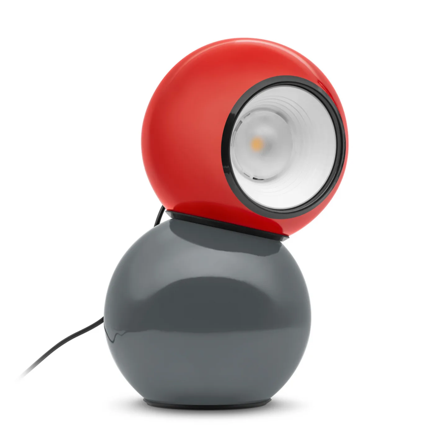 Gravitino LED-Tischleuchte, rot/grau, Höhe 24,9cm - Stilnovo - Wohnzimmer - Design - Metall