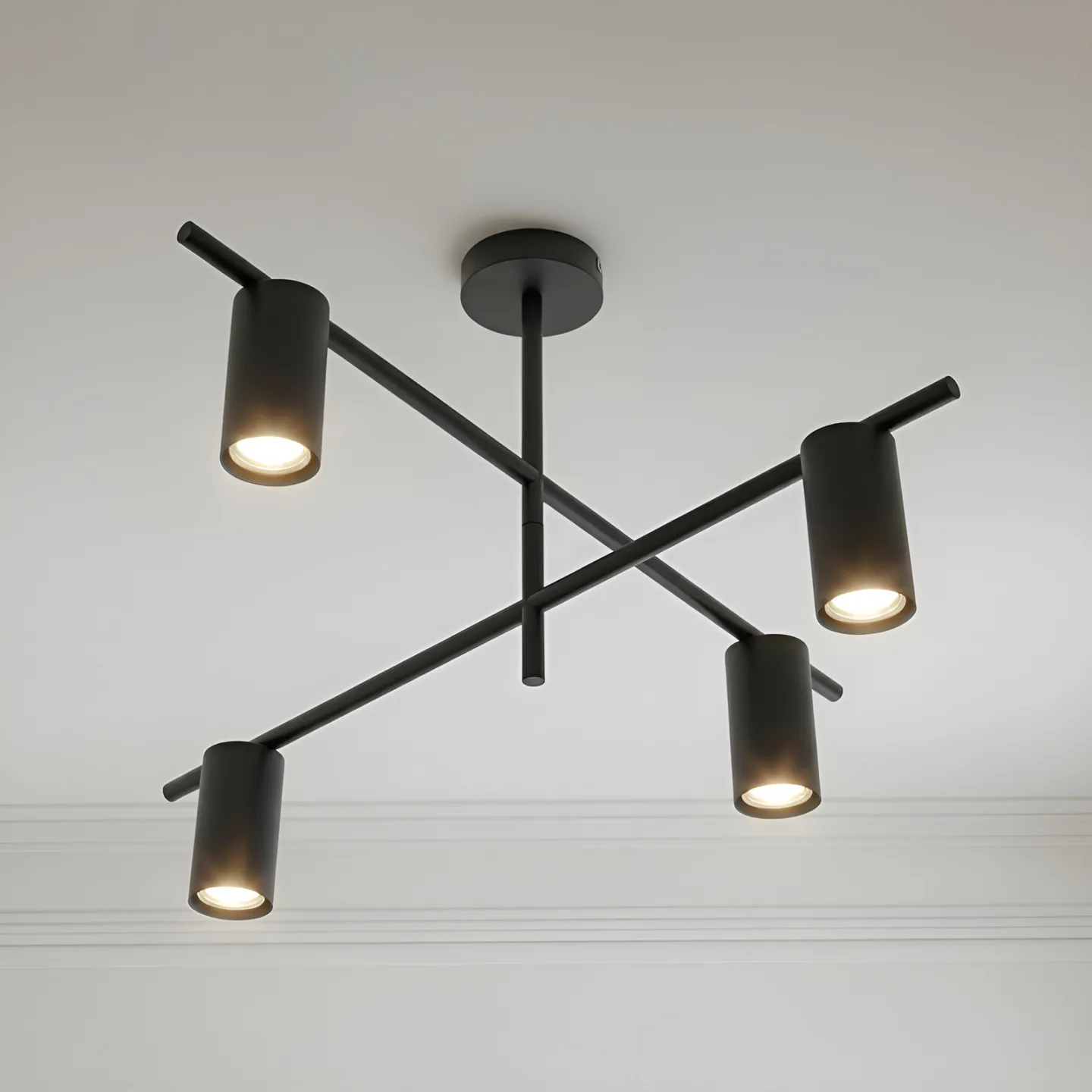 Marilou Loftlampe Sort - Lindby - Stue - Moderne - Metal - Med flere lyskilder