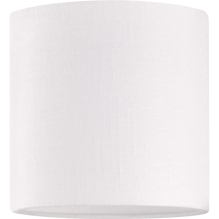 Lampenschirm Shine Weiss Leinen 18 cm 18 cm
