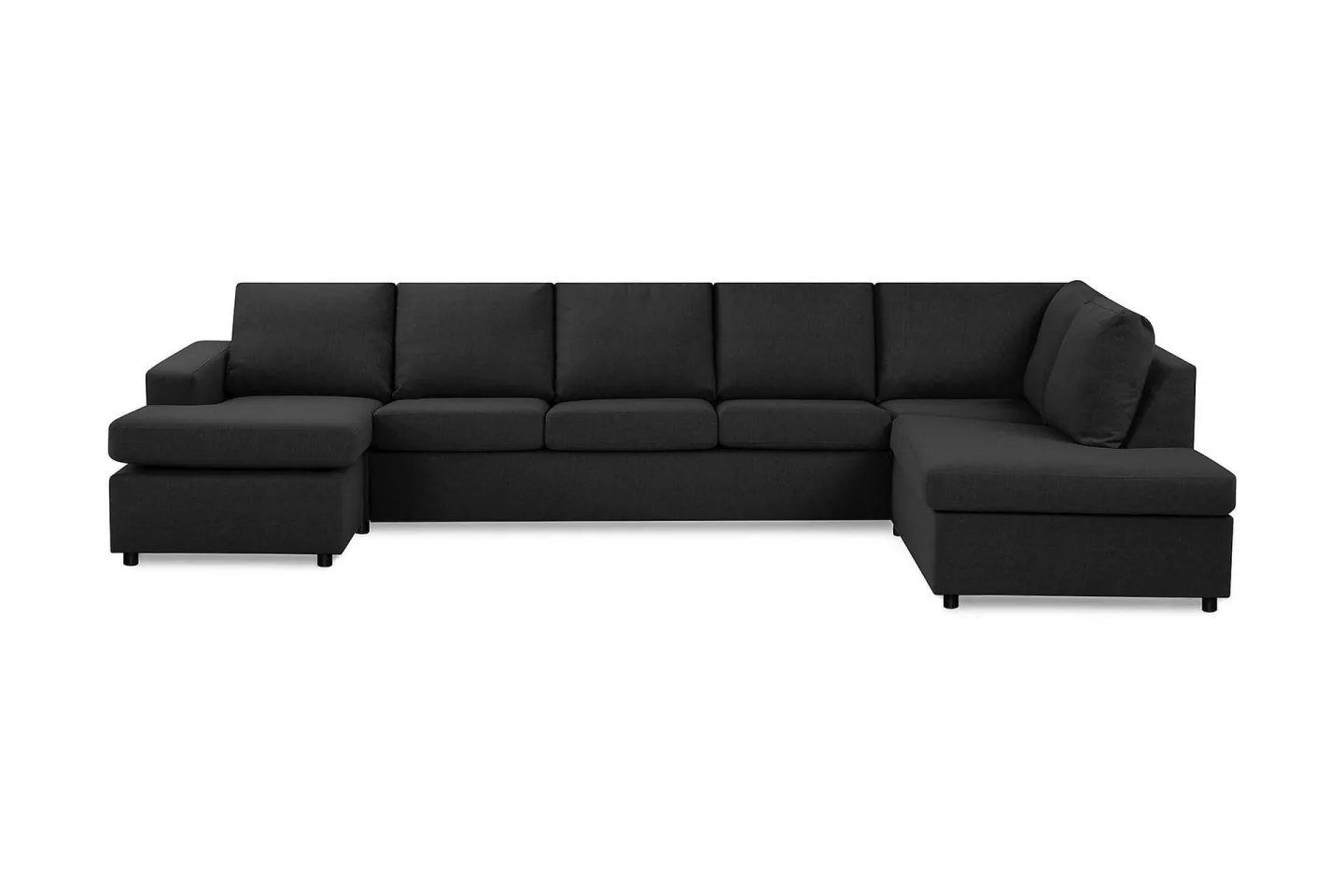 Crazy 5-sits Högervänd U-formad X-Large Soffa med Divan och Schäslong i Tyg - Antracit