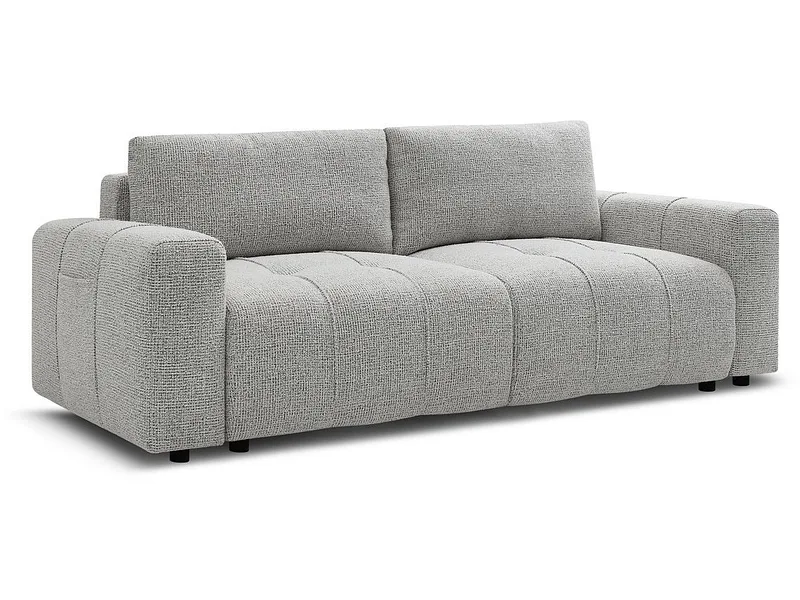 3er Sofa BOBOCHIC ARSENE Stoff chiniert hellgrau