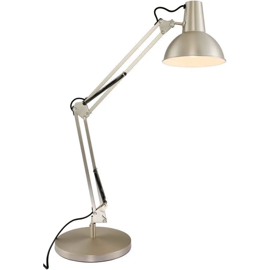 Tischlampe Pollino Metall nickel matt E27