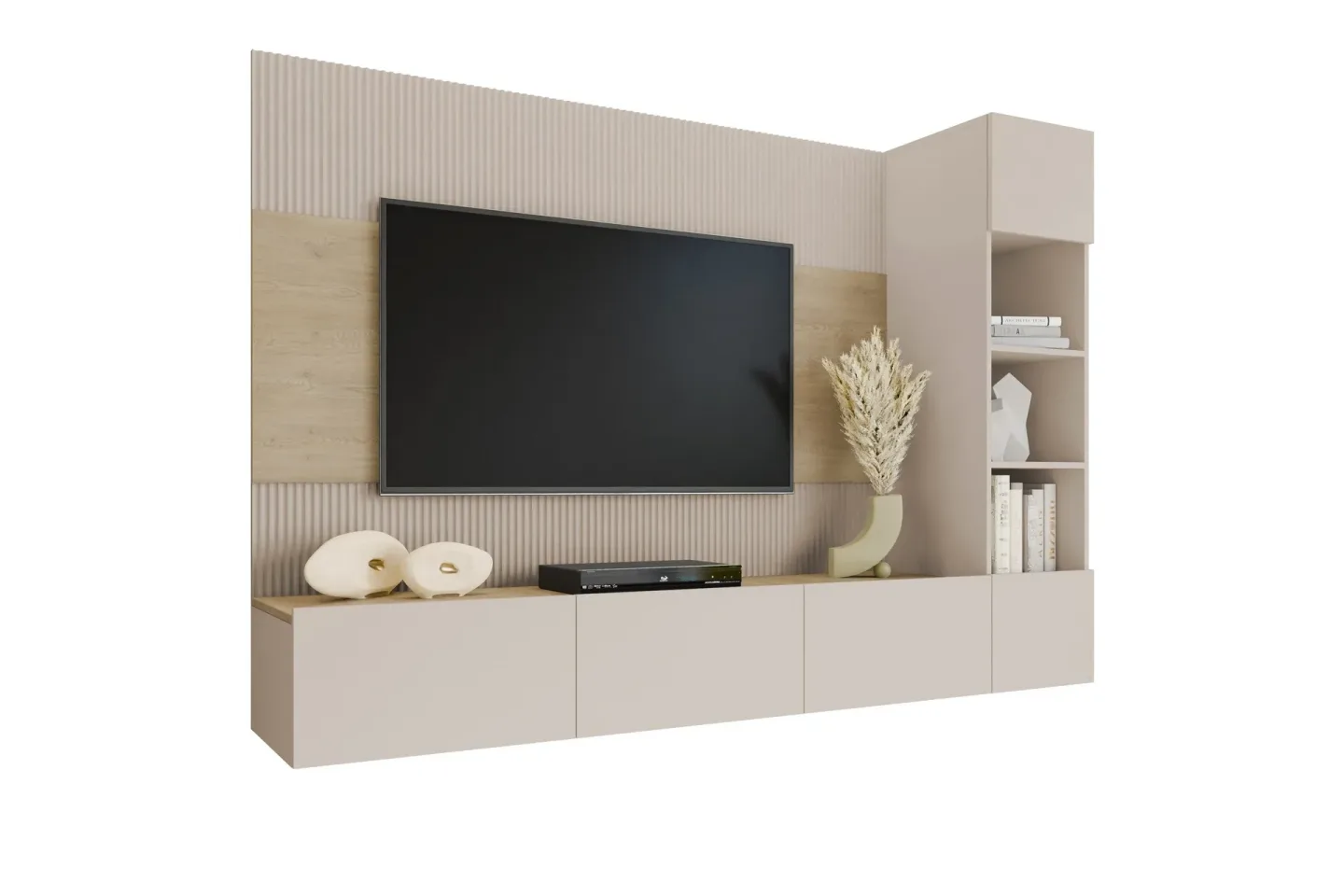 Bernice Tv-skåp 220x38 cm - Beige