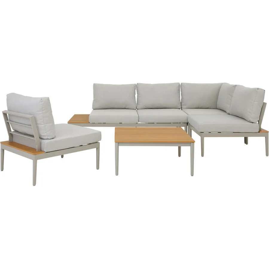 Gartenlounge Florida hellgrau Aluminium