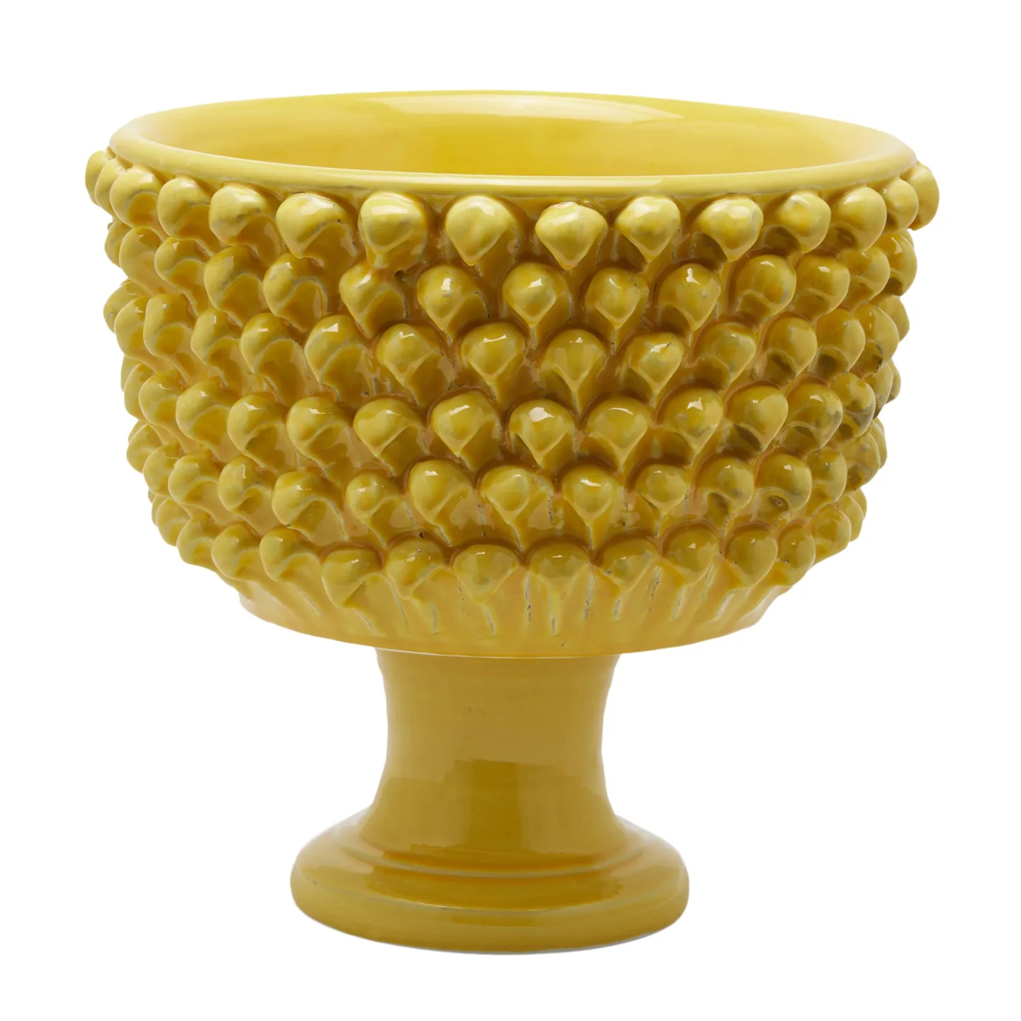 Edg Vase Tannenzapfen Schale mit Fuss, Keramik H: 31 cm | Schubiger Möbel
