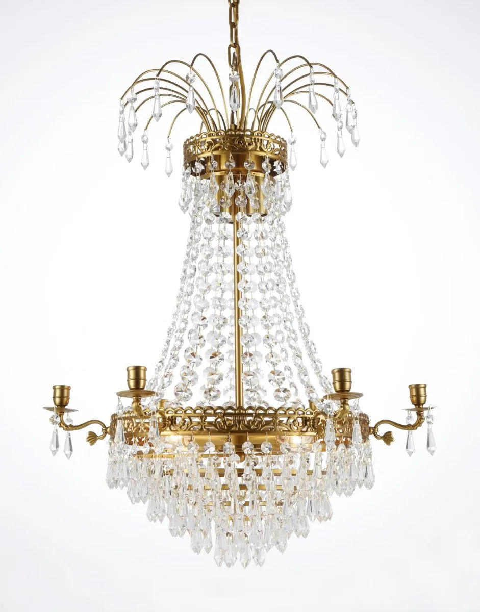 Norrsken Design - Empire Classic Ø55 - Kristallkrona - Borstad mässing