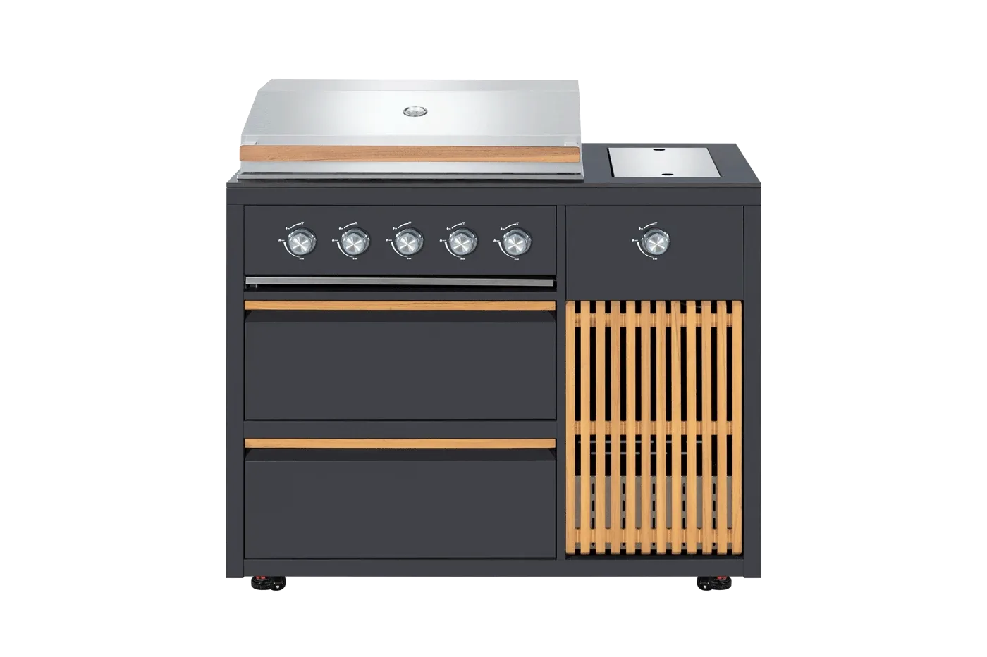 Designer Series - Freistehender Gasgrill mit 5 Brennern und Infrarot-Seitenbrenner