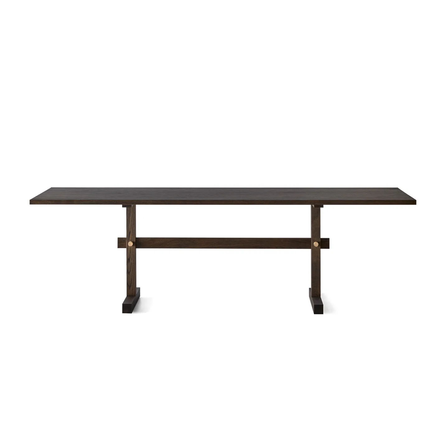 Eberhart Furniture - Gaspard 240 Dining Table / Oak Dark, Brass - Matbord - Brun - Trä
