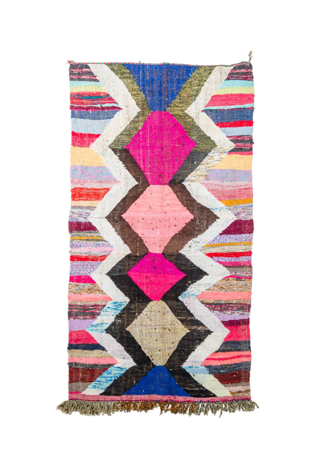 Marokkansk Boucherouite-teppe 140 x 245 cm (Størrelse: 140 x 245 cm)