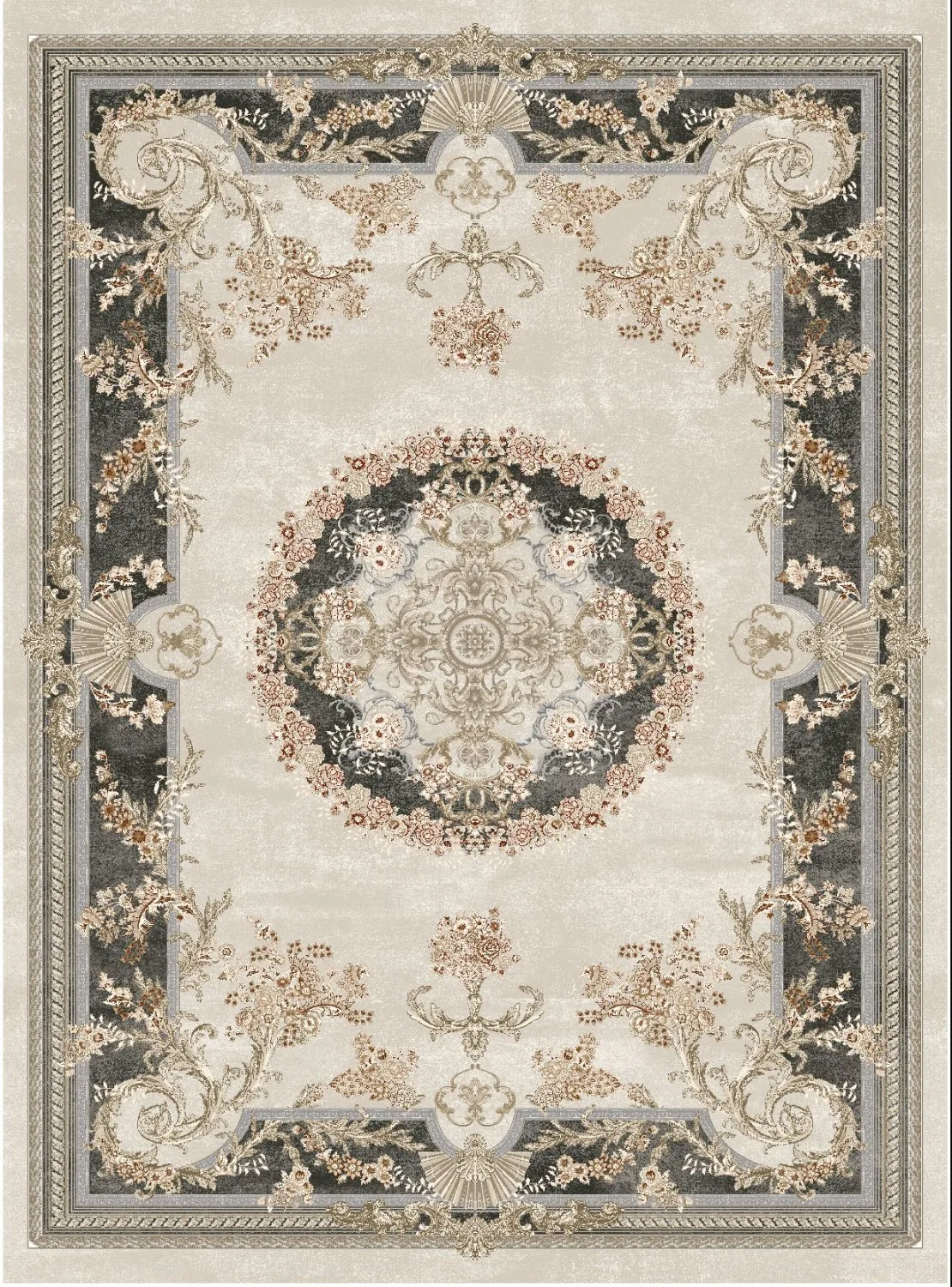 Wilton-teppe - Marand (grå/beige) (Størrelse: 180 x 270 cm)