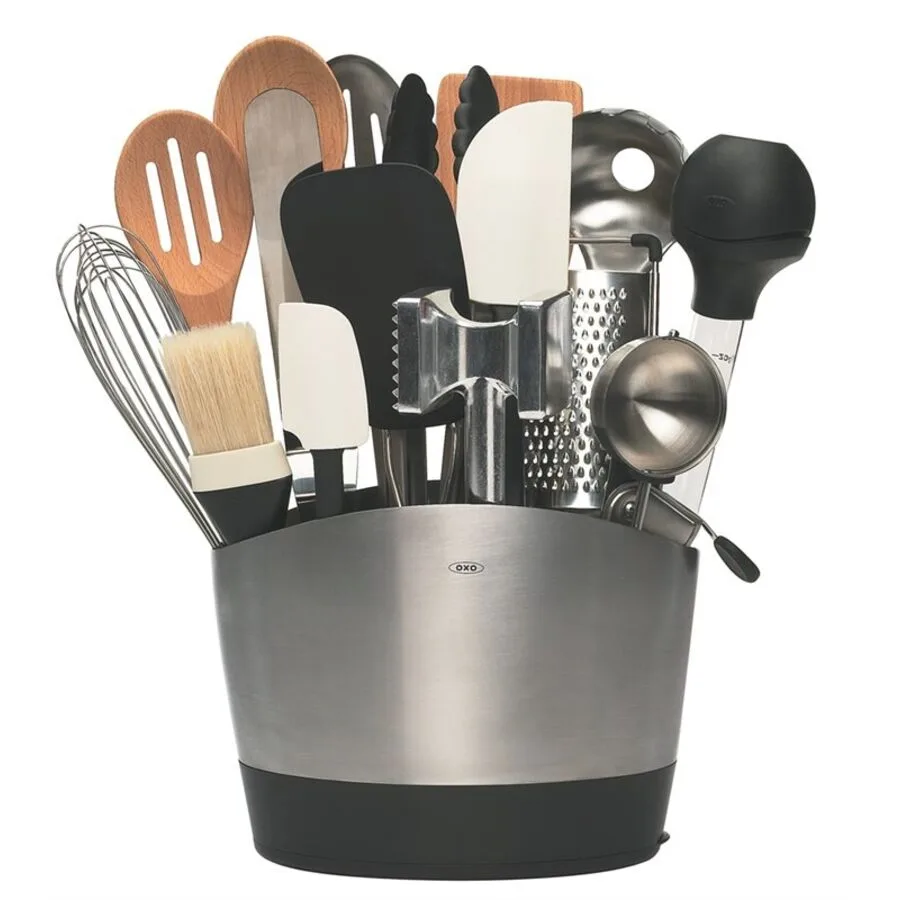 Utensilienhalter Oxo silber Edelstahl B 21.3 cm