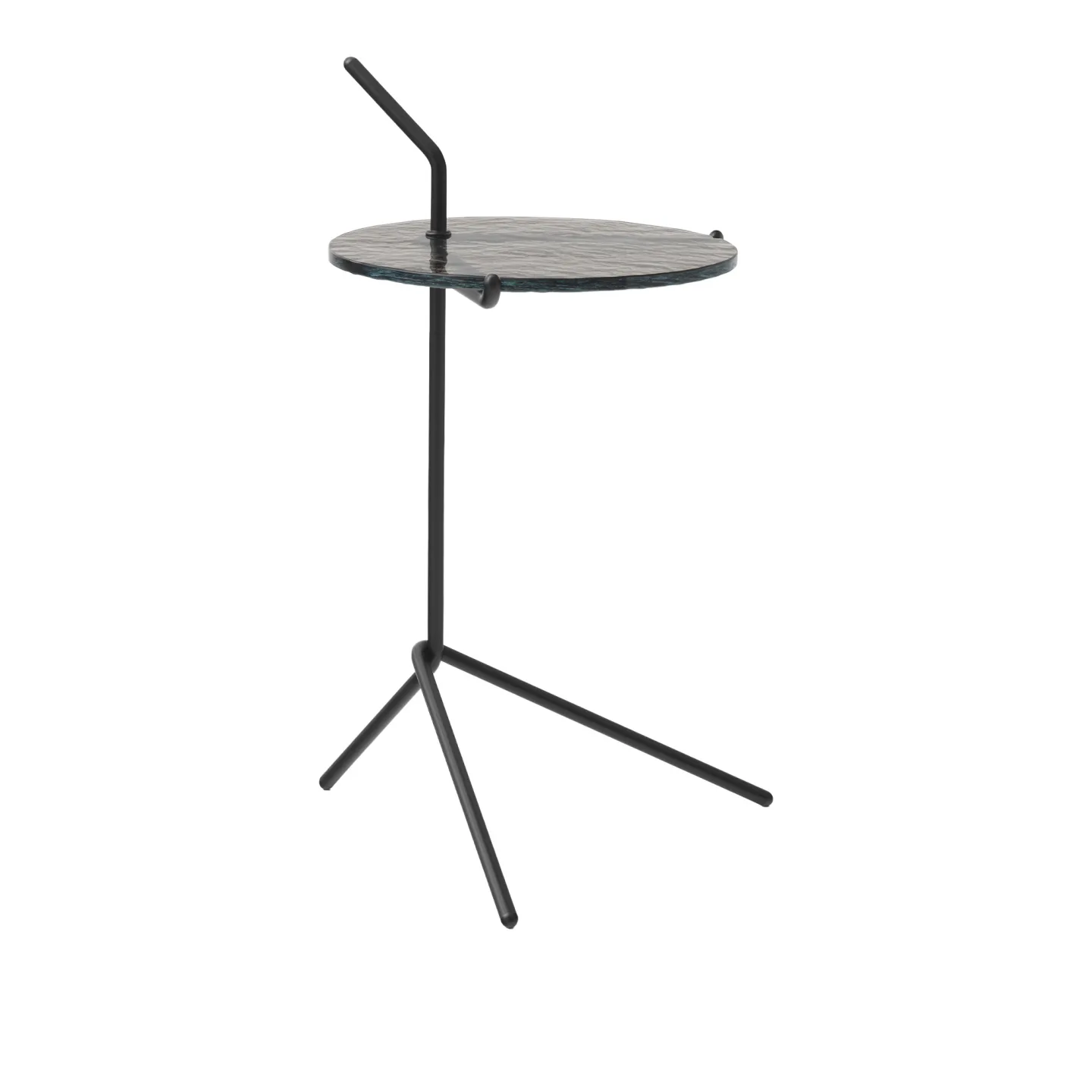 &Tradition - Halten Side Table SH9, Smoked Glass/Warm Black - Sidobord - Sebastian Herkner - Svart - Glas/Metall
