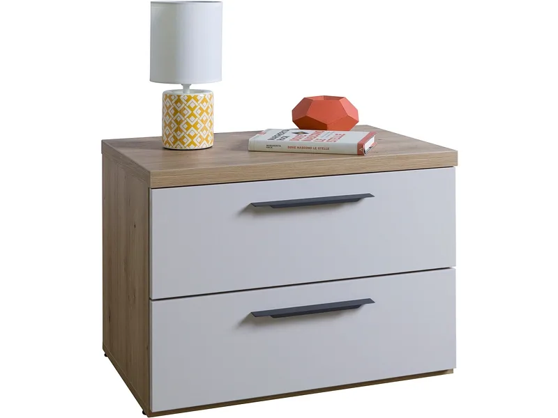Nachttisch FAMOSA 2 Schubladen 60x40x45cm artisan eiche melamin