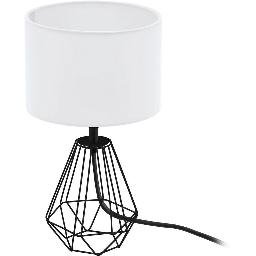 Eglo Tischlampe Carlton 2 Schwarz Stahl 30.5 cm